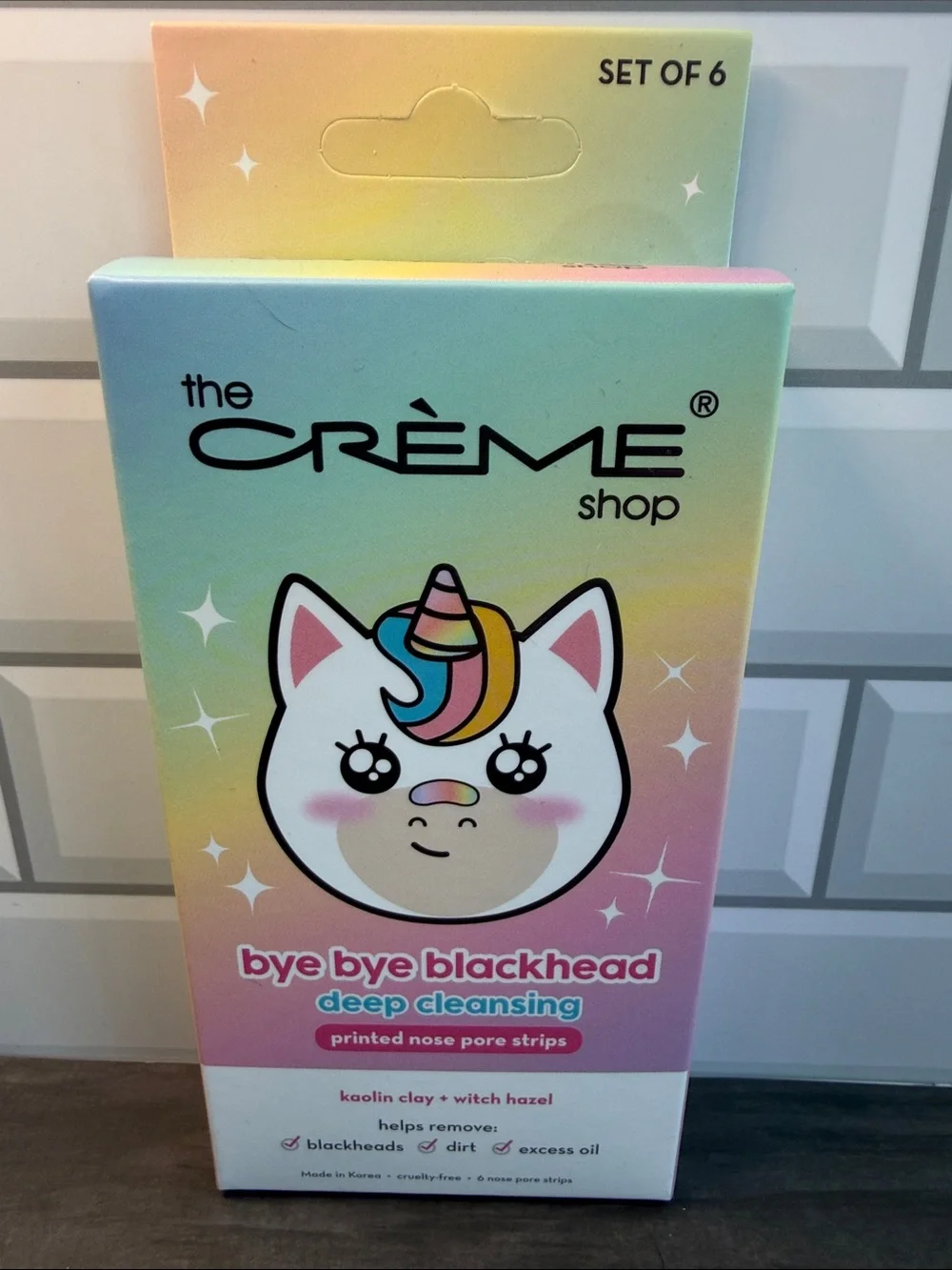 The Crème Shop Bye Bye Blackhead Deep Cleansing Nose Strips - Pastel Rainbow